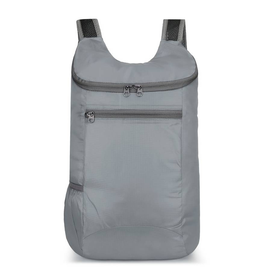 Premium Outdoor Travel Camping Folding Bag Can Be Stored As Backpack Ultr Grey