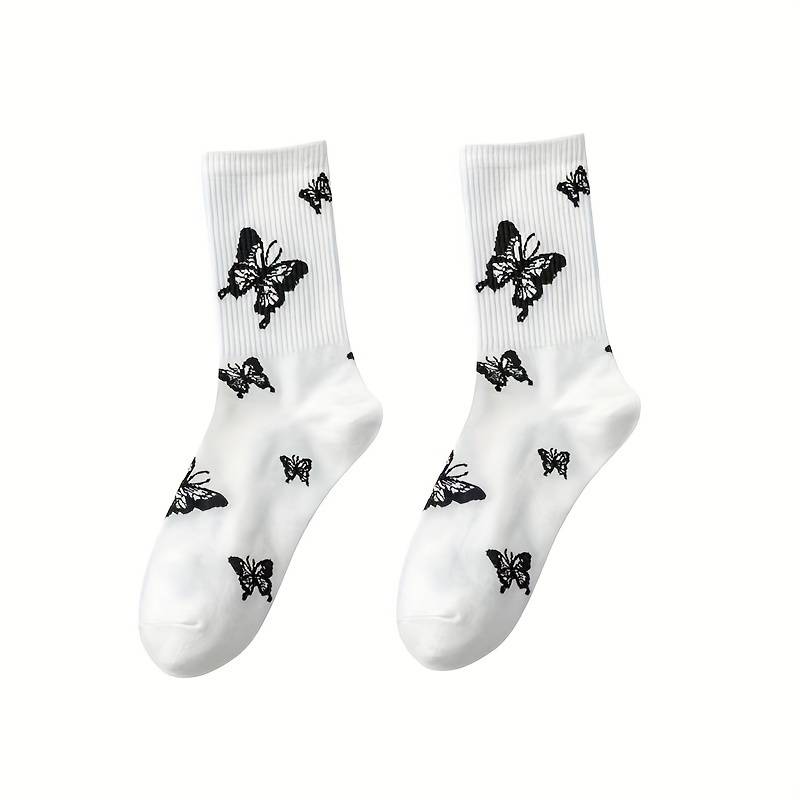 5 Pairs Mixed Color One Size High Elastic Socks