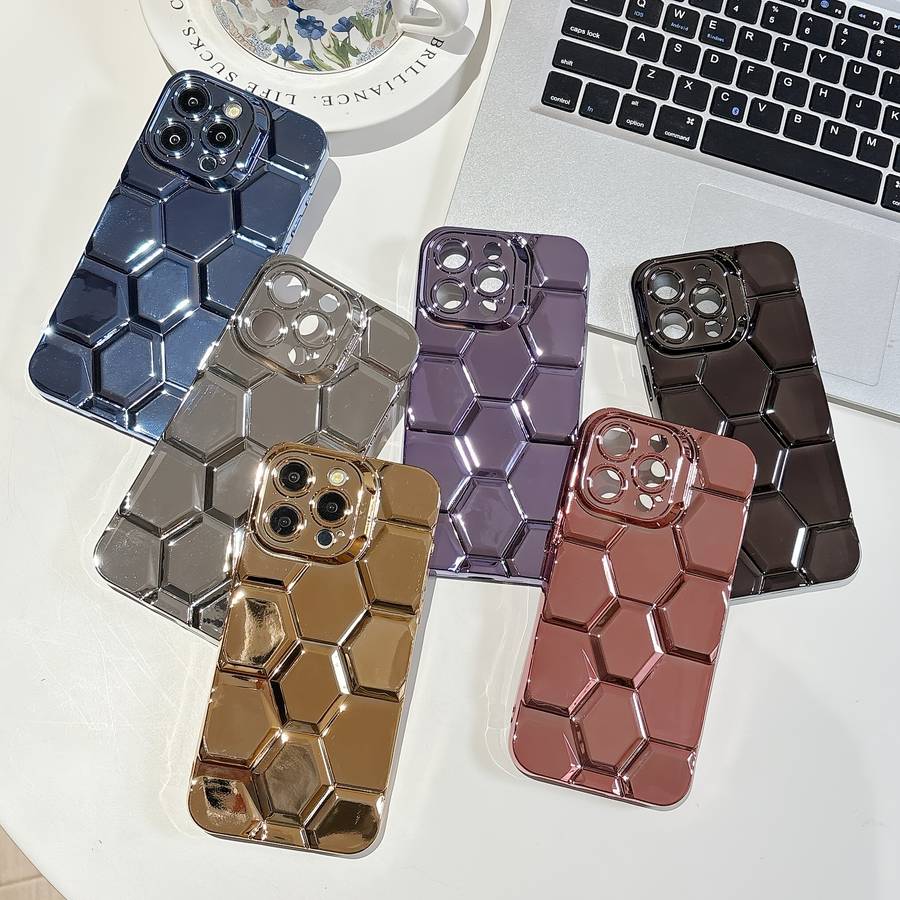1Pc Purple For iPhone 6 Textured Phone Case