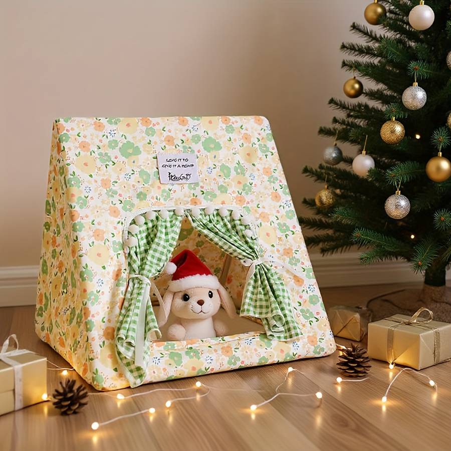Pet supplies color Yellow And Green Floral size Large