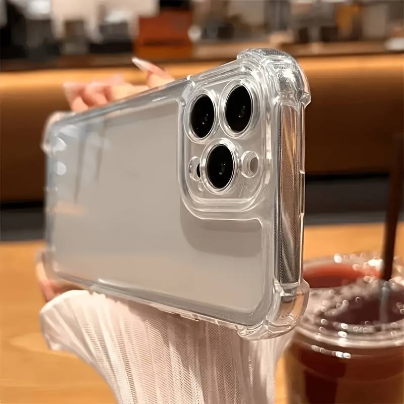 1Pc Transparent For iPhone 15 High-End Clear Case