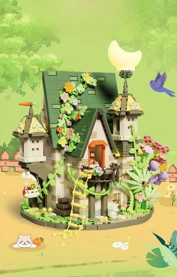 Building Toy Architectural Model Toy Set Color Carrot House  2393 Pcs