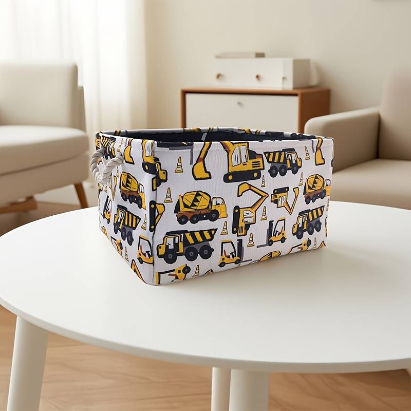 Storage And Organizationcolor Embroidered Excavator Letter Oval Bucket