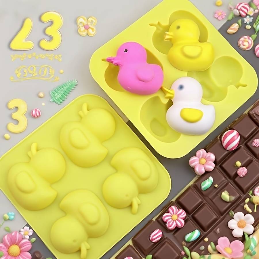 Suitable For Baking Molds Color Yellow   4 Ducks In A Row