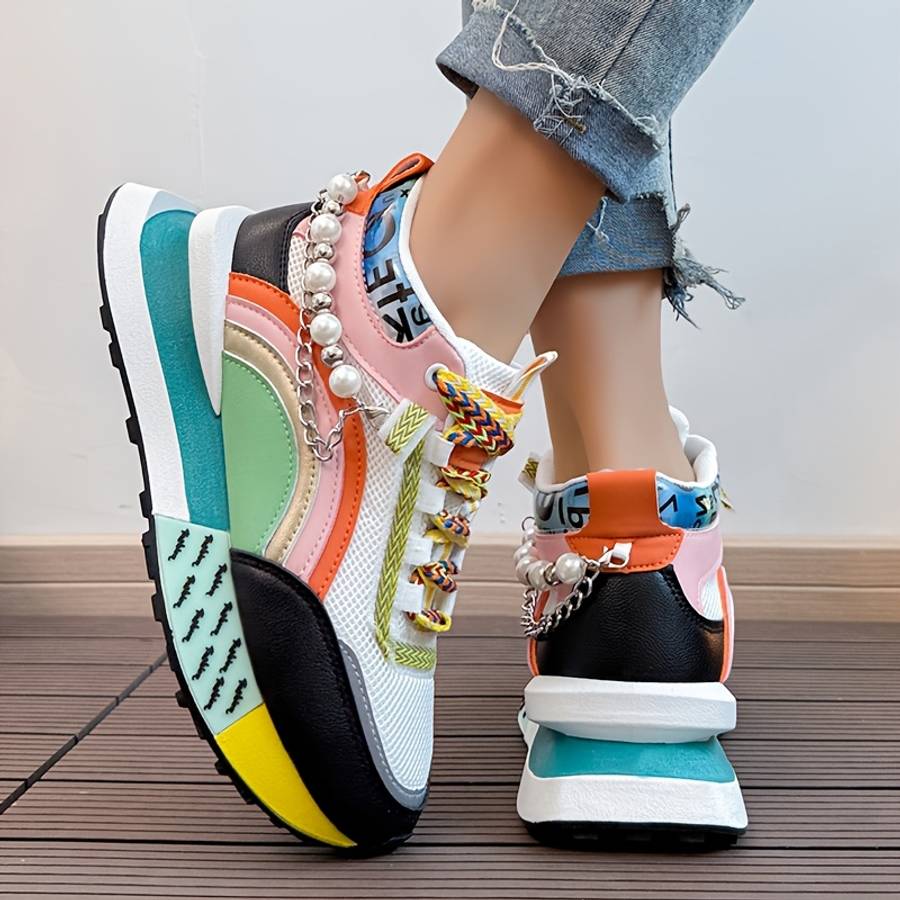 Women S Sneakers Color Black Orange Sizeuk 4.5