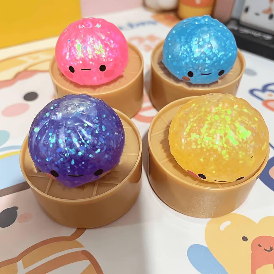 Squeezable Toys Color Latest Pink Style Two Buns Two Cages Two Lids