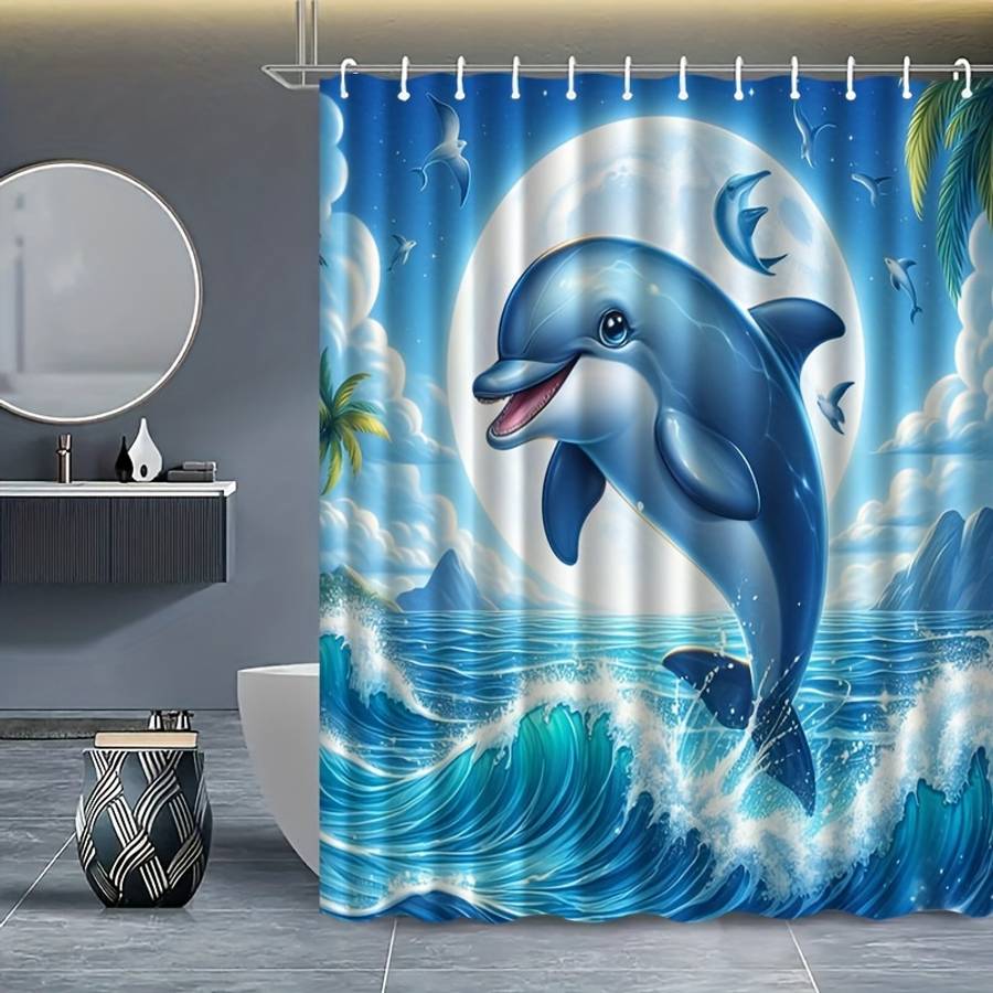 Waterproof Shower Curtain Color Polychrome Size 100X200 100.0Cm*200.0Cm