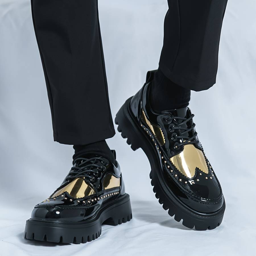 Mens Leather Shoes Color Black Sizeuk 8
