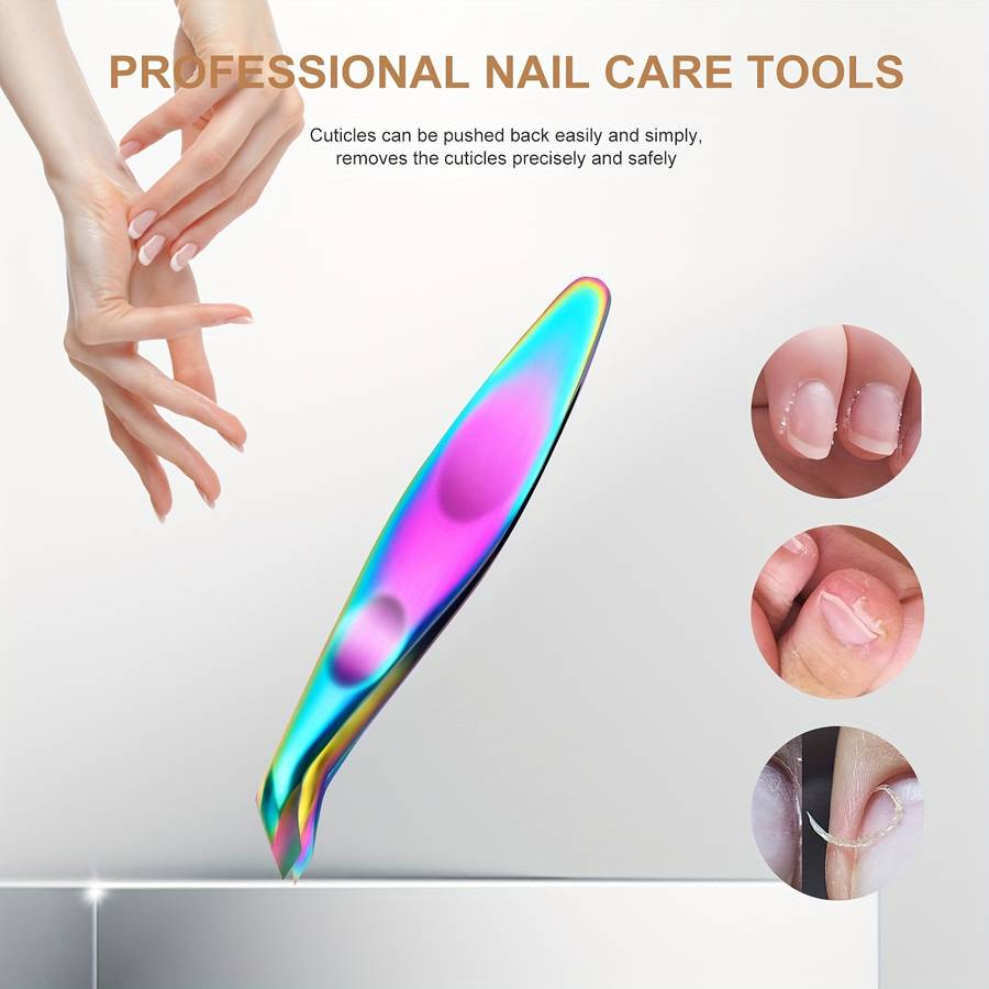 1pc Professional Nail Tool For Removing Dead Skin And Cuticles Made Of Stainless Steel With A