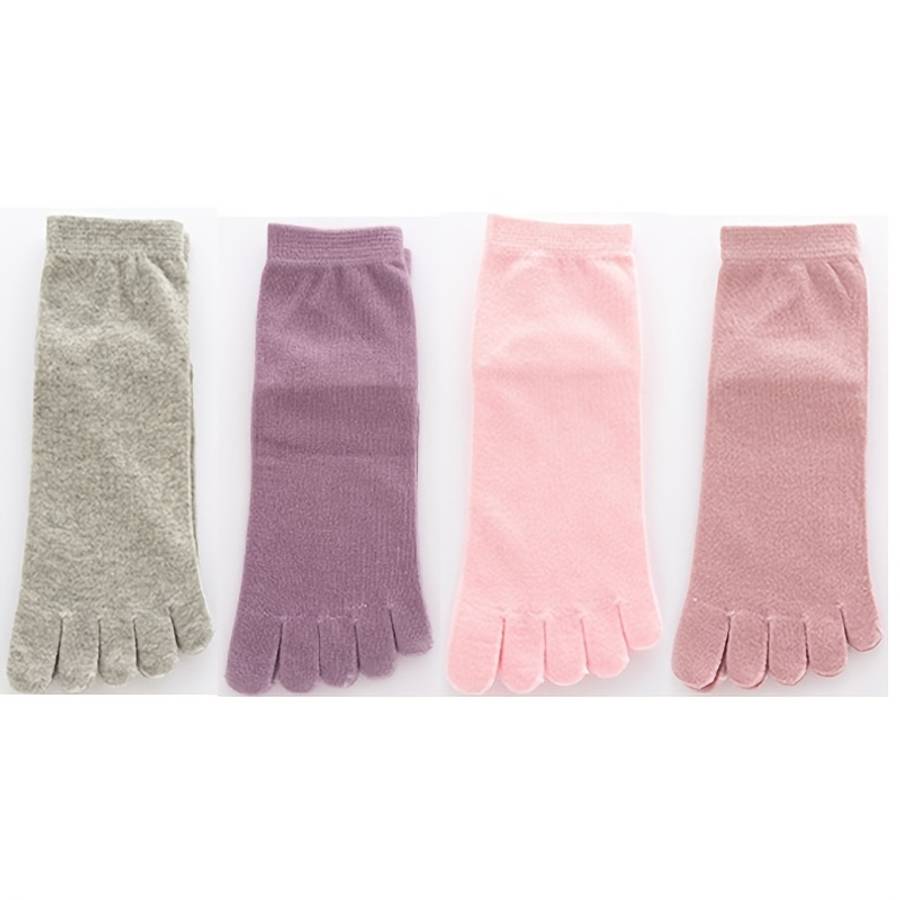 Women S Socks Color 1 Black 1 White 1 Purple 1 Gray Size Onesize