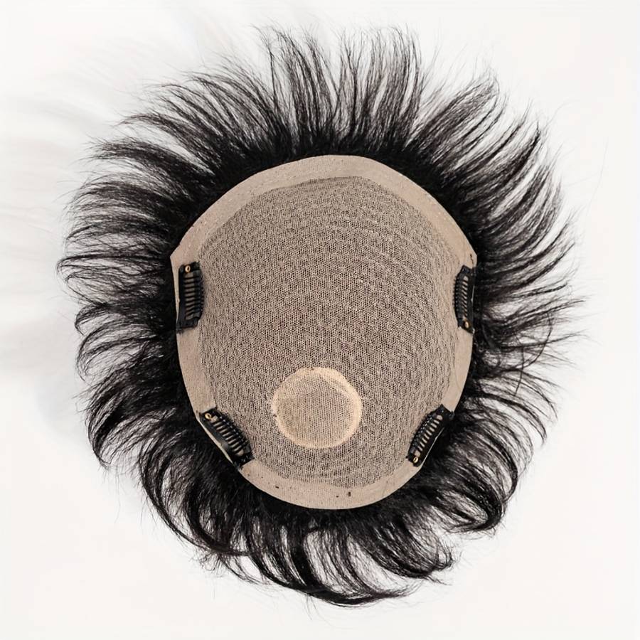 Black-16*18 Mens Wigs Hair Length 5.08Cm