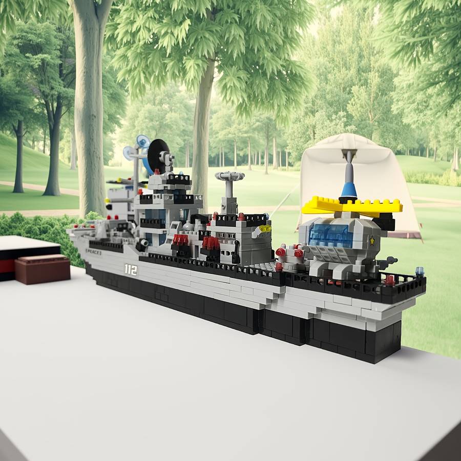 3D Jigsaw Puzzle Model Ship Color Blue Boat 800Pcs