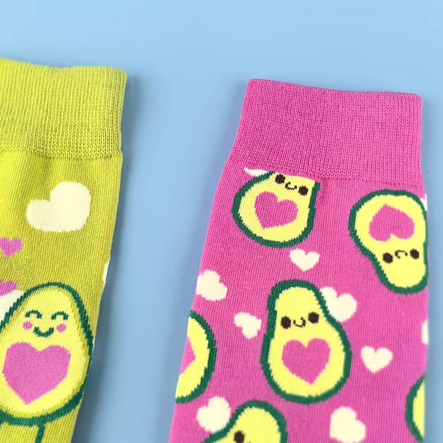 Women S Socks Color Red And Green Avocado1 Pair Size Onesize