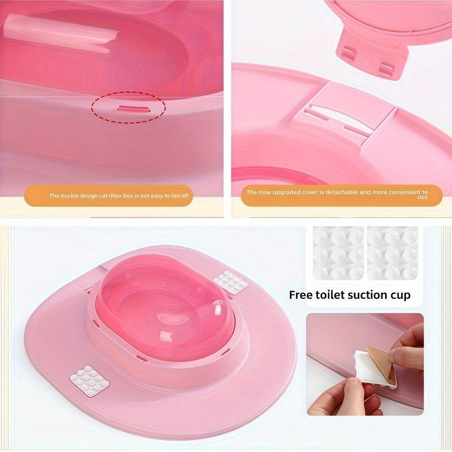 Pet Supplies Color Gray    Cat Toilet Training Basin Size Set