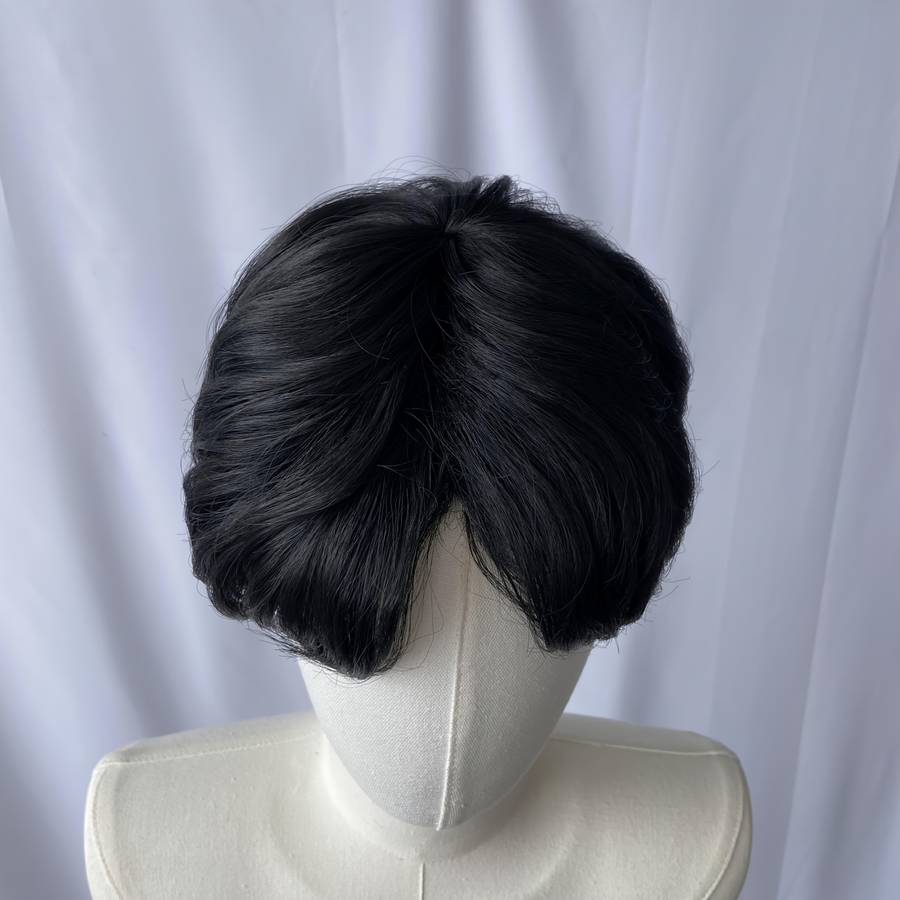 Dark Brown Mens Wigs Hair Length 10.16Cm
