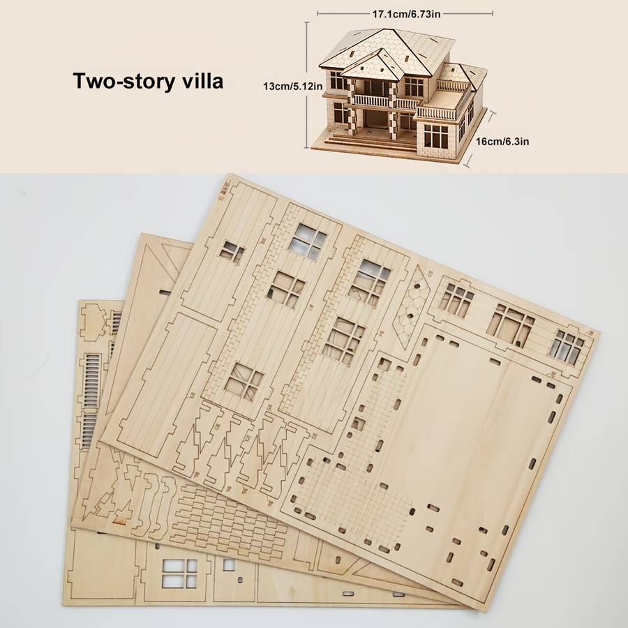 Building Toy Architectural Model Toy Set Model Three Story Villa