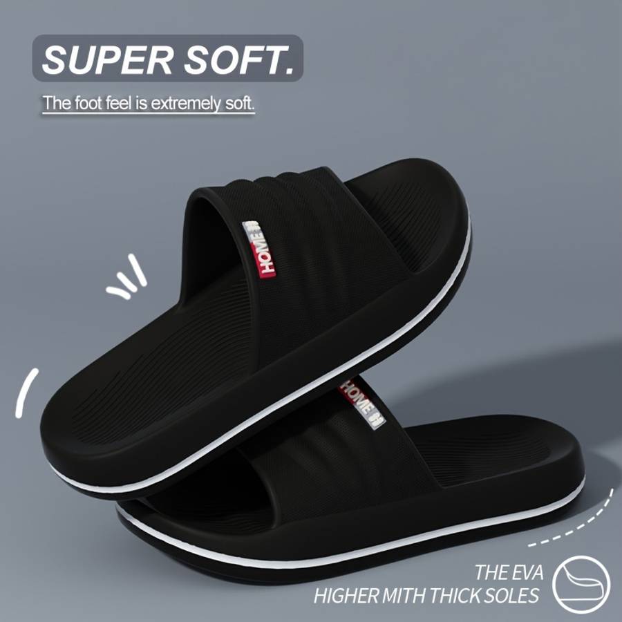 Men Slippers Summer Style Dark Gray Size Uk 6.5 To 7
