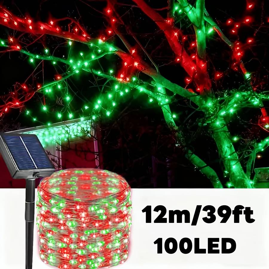Christmas Lights Red Green Size 100Leds
