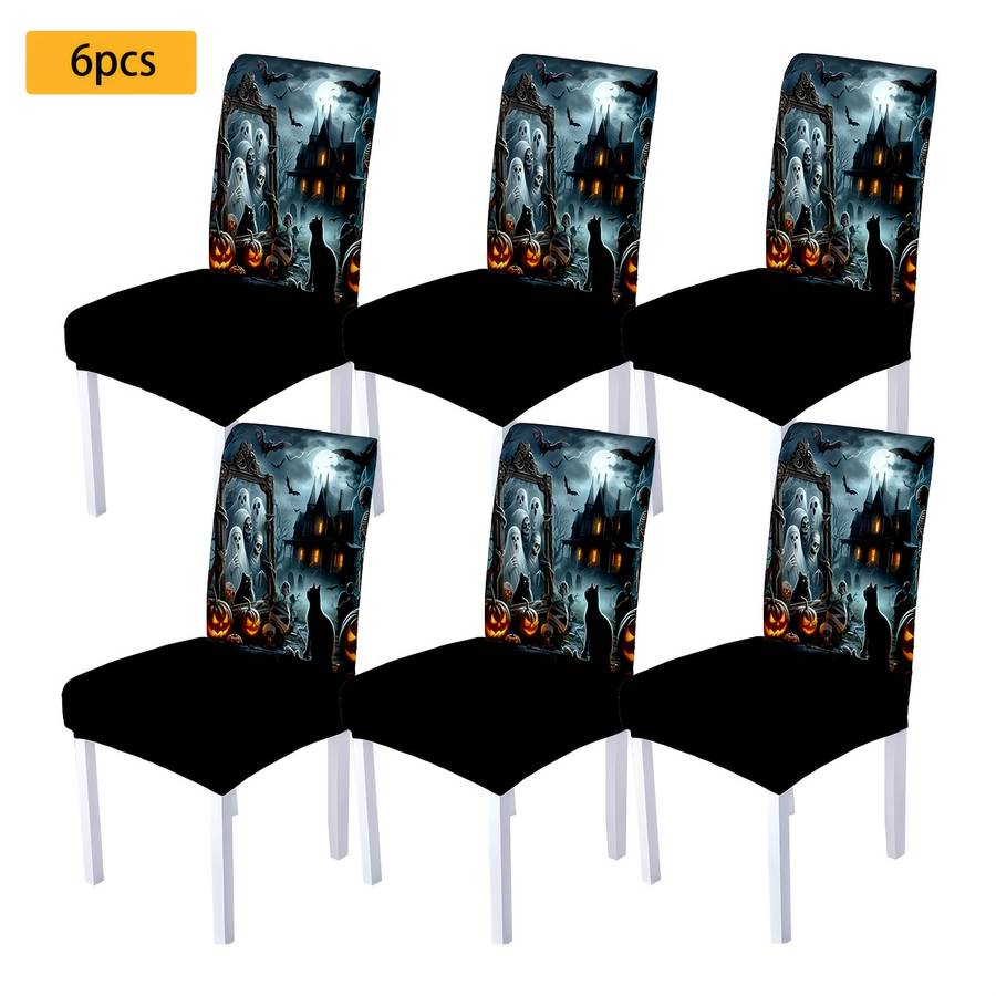 Halloween tablecloth decoration Quantity 6pcs Chair Cover