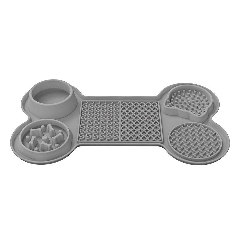 Pet Supplies Color Green   6 Grid Bone Dog Licking Mat