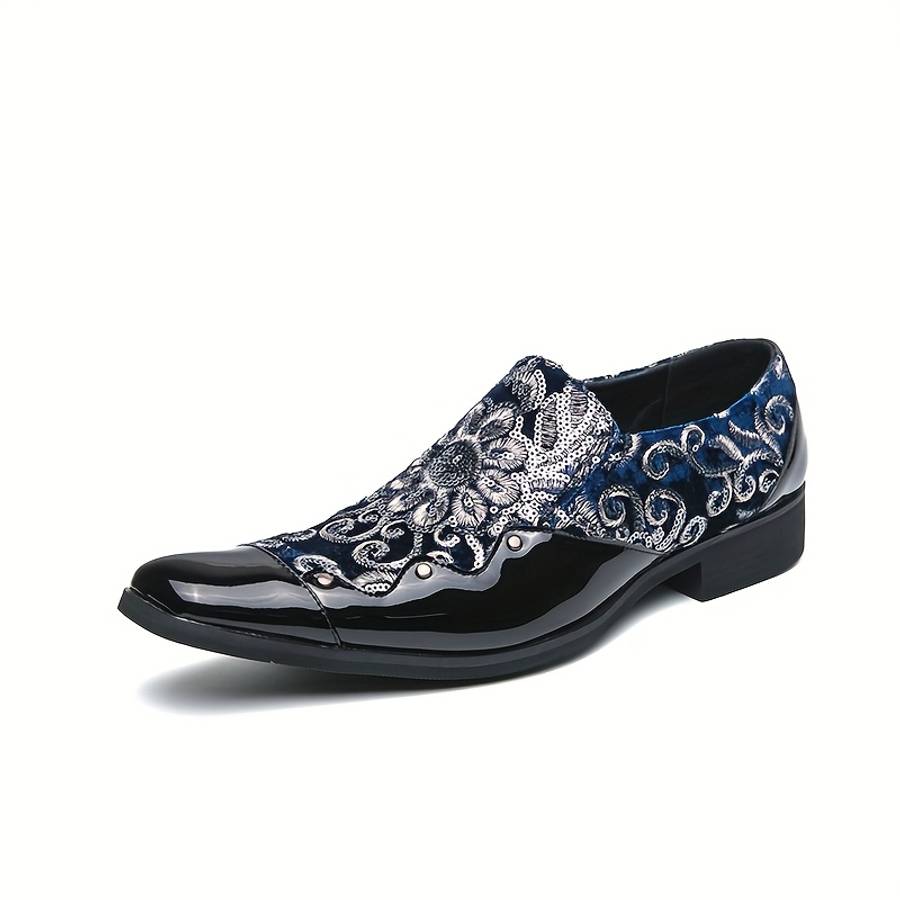 Mens Leather Shoes Color Black And White Sizeuk 8.5