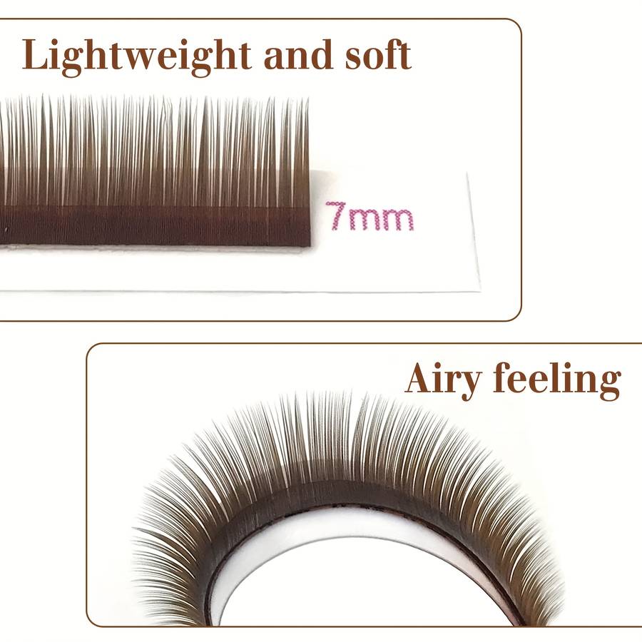 Natural Soft Lash Extensions Hair Length Mix 5 7mm Model C Curl 7mm
