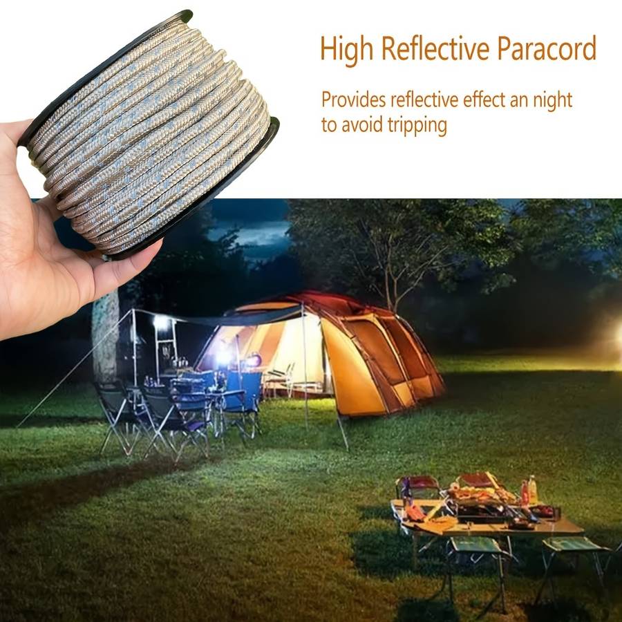 Durable 6mm Nylon Tent Rope 50m Universal Outdoor Survival Gear Pa Material