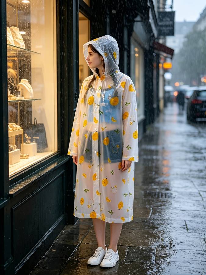 Raincoat Transparent Size Asian Onesize