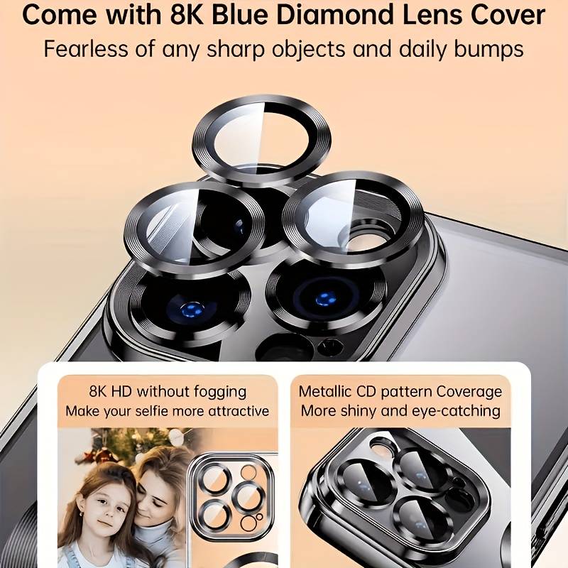 1pc Black For iPhone 13 Pro Max Sleek And Luxurious Transparent Phone Case