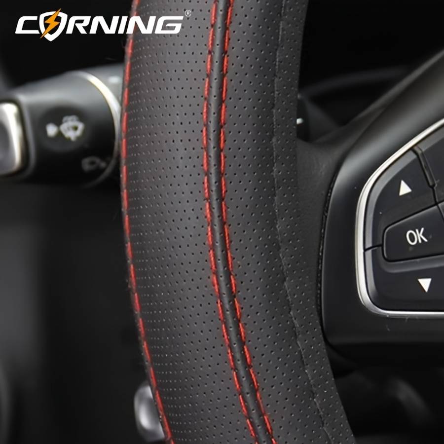 Car Steering Wheel Cover Black Red   Car Steering Wheel Cover