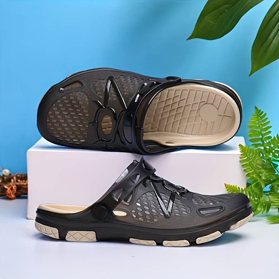 Men Slippers Summer Style Dark Green Size Uk 9