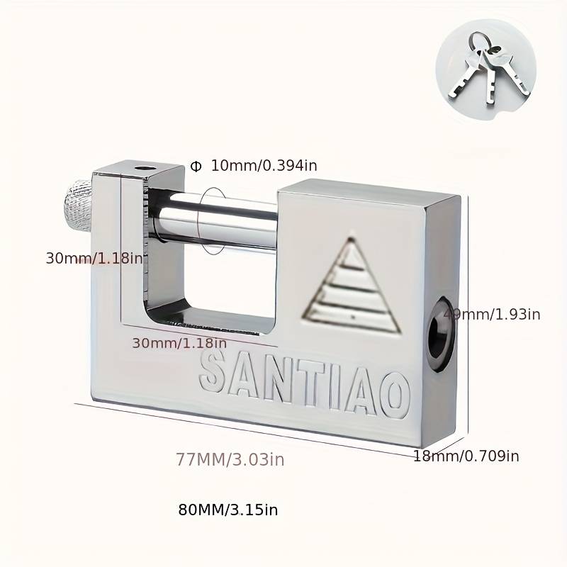 Lock Model 40Mm 1.57In 1 Lock  3 Keys