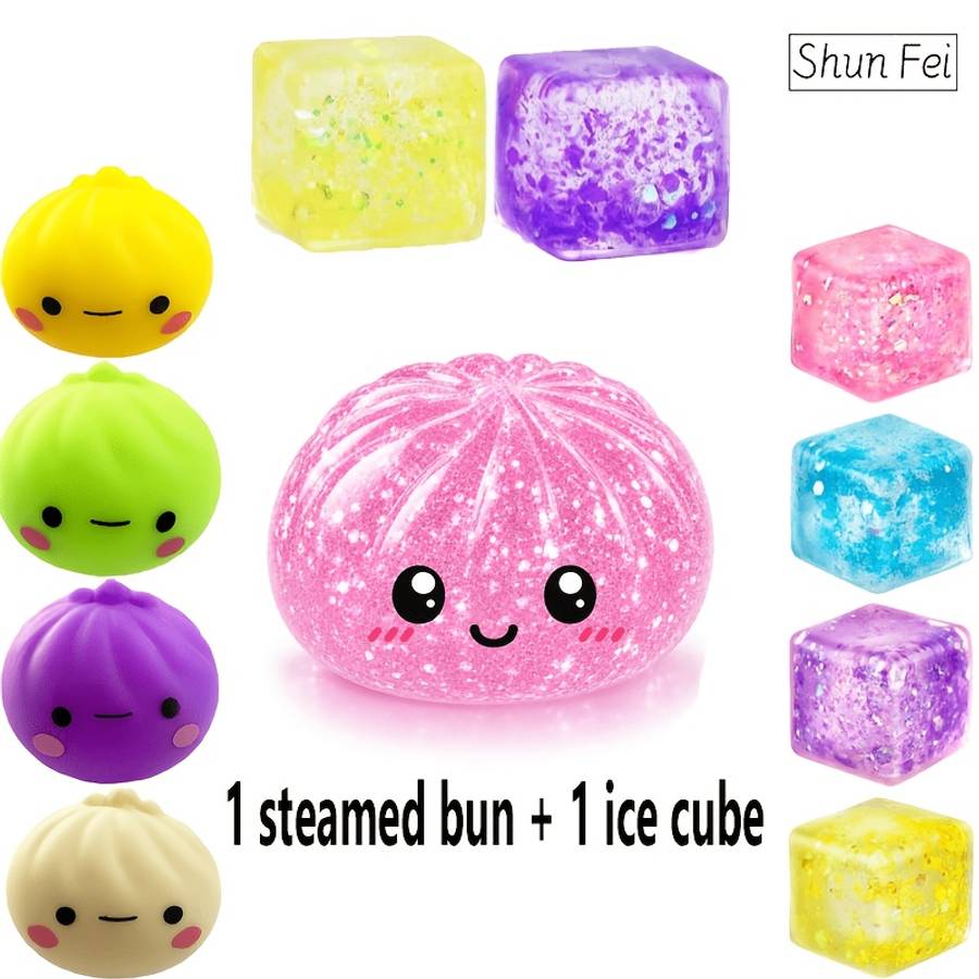 Squeezable Toys Color Random Color Items Glitter Bao Ice Cube