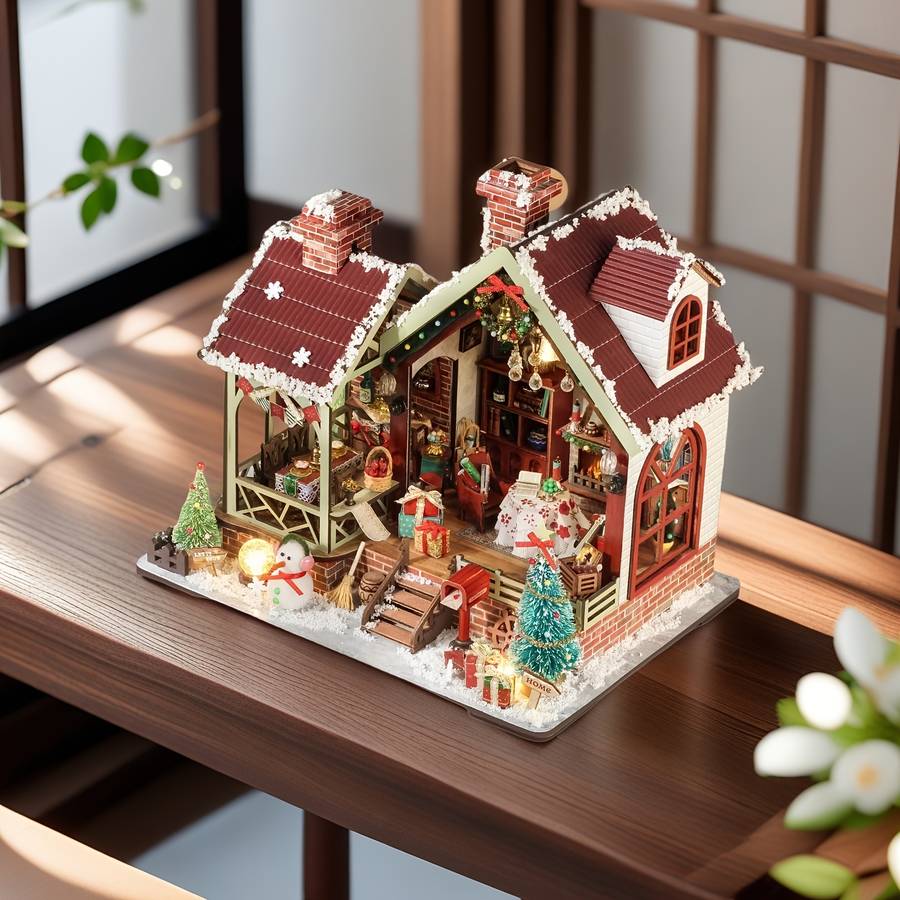 Building Toy Architectural Model Toy Set Items Christmas House