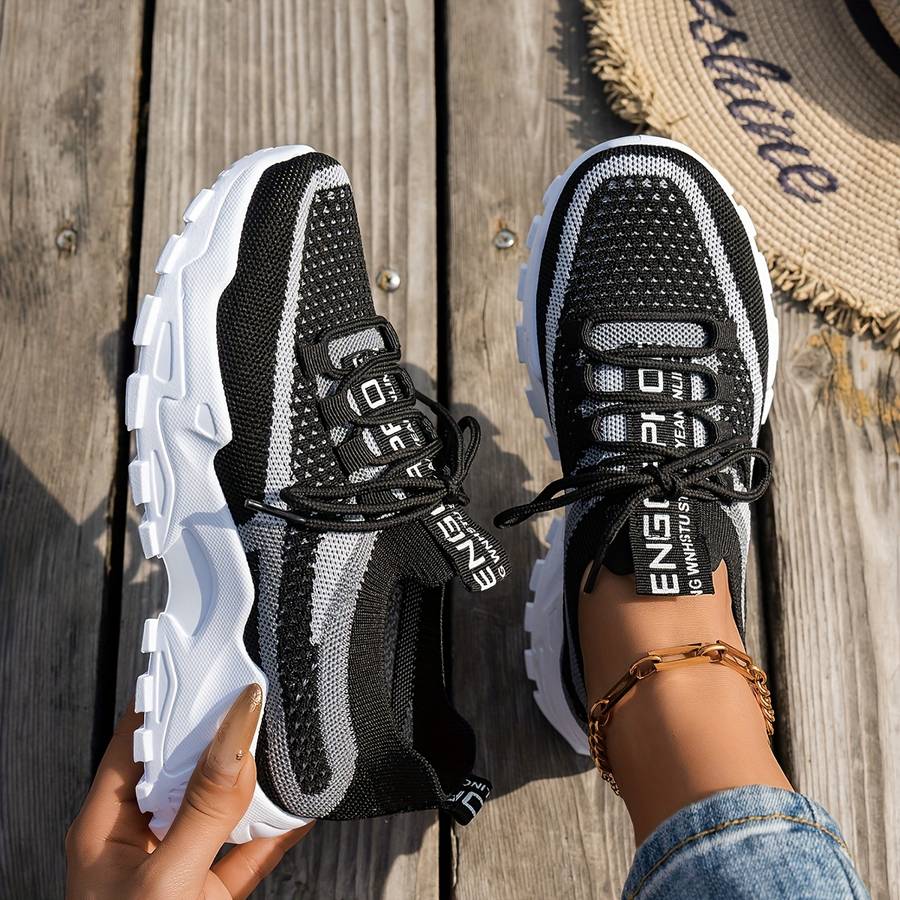 Women S Sneakers Color Black And White Gray Sizeuk 3.5