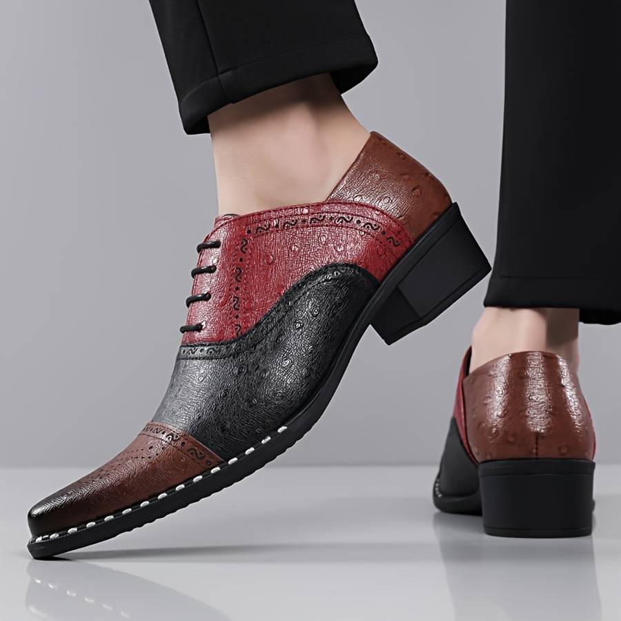 Mens Leather Shoes Color Burgundy Sizeuk 7