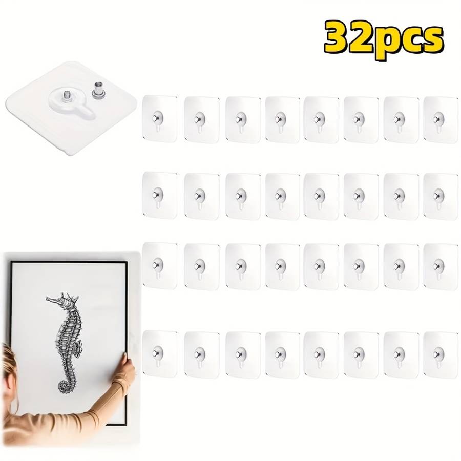 4 16 32 Hangers Waterproof Rustproof Damage Free Hanging Hangers Style Photo Frame Stickers