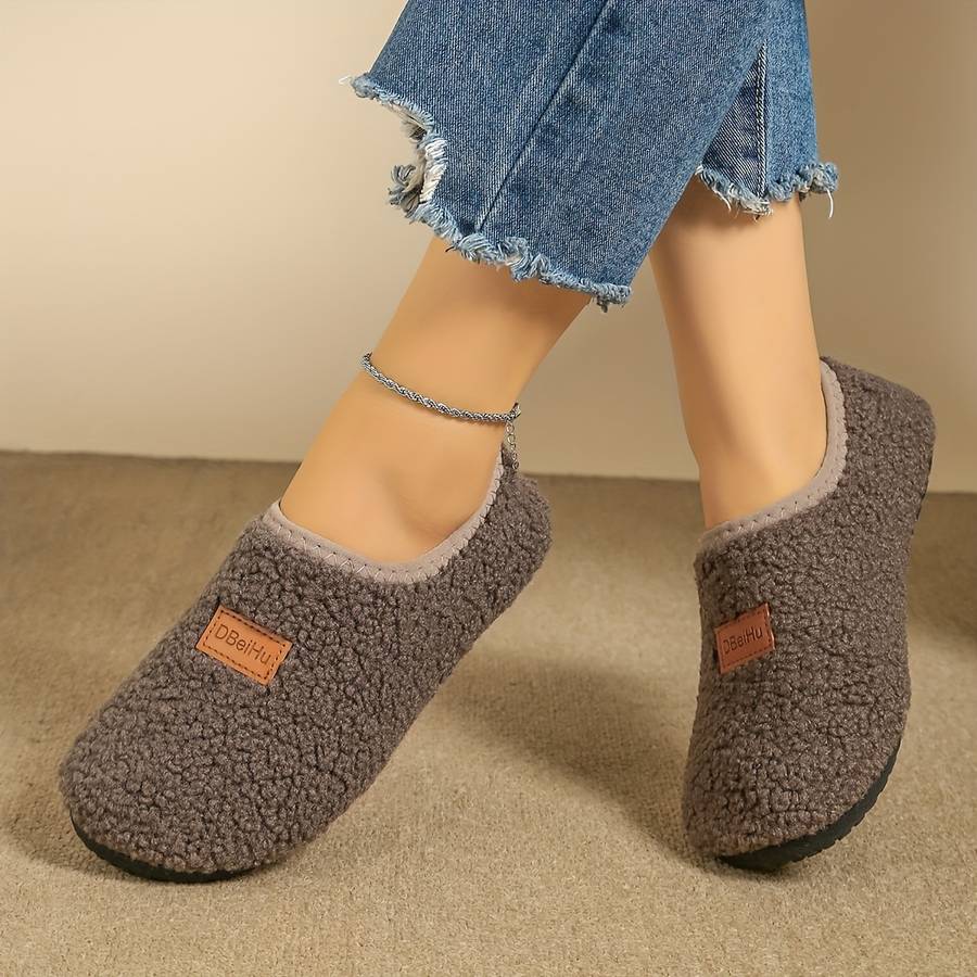 Cotton Slippers Color Round Mouthtender Red Sizeuk 6.5-7