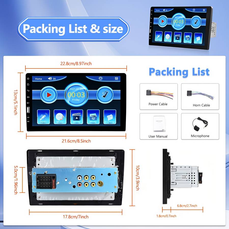 Car Audio  Entertainment System Items With Microphone