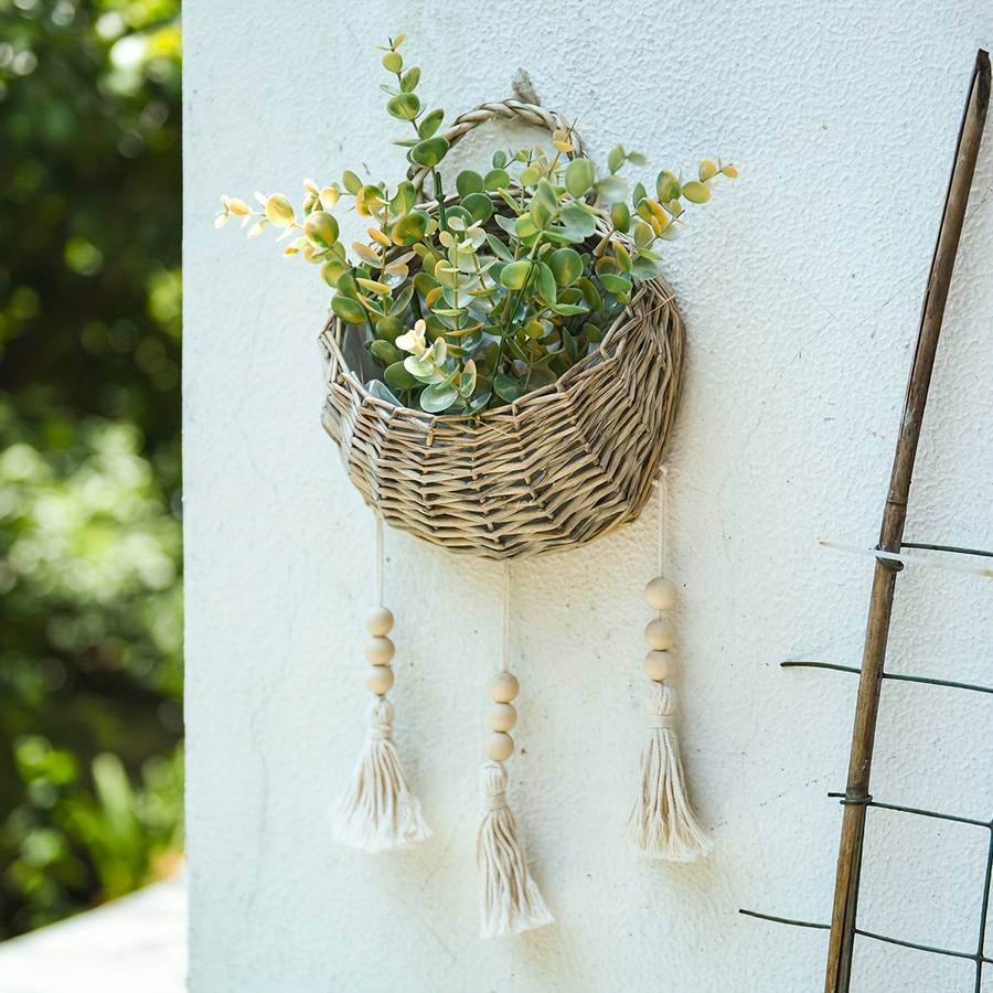 Flowerpot Color Tassel Basket