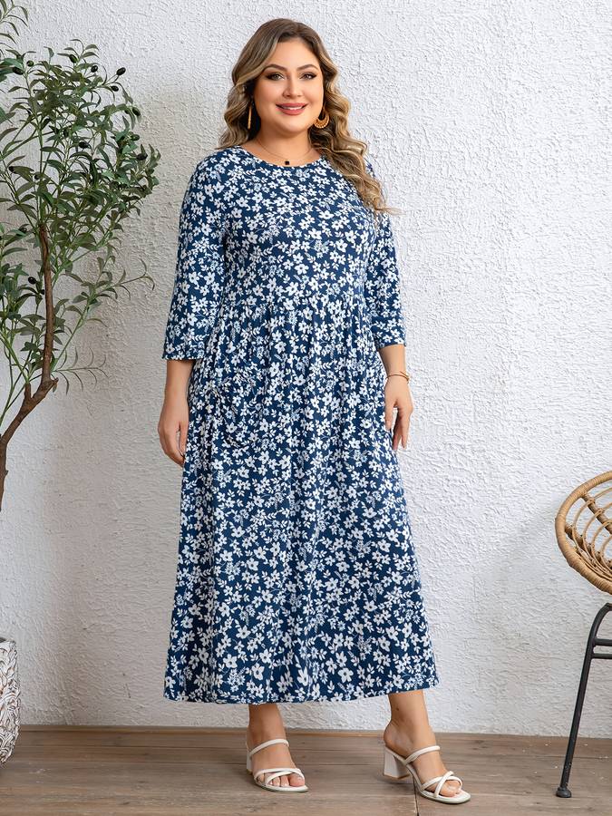 Women S Dress Color Blue Size 5Xl
