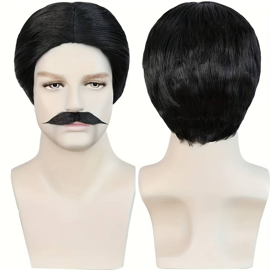 Danjiafa Mens Wigs Hair Length 25.4Cm