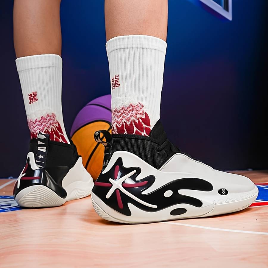 Basketball Shoes Color Black And White Sizeuk 7
