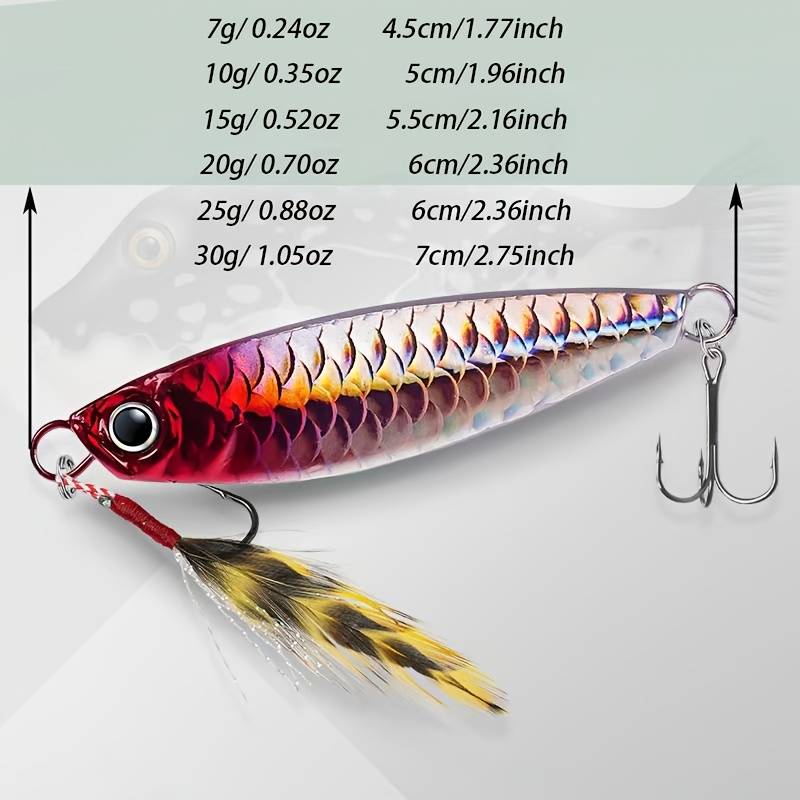 1piece 30g 1.05oz Bait Casting Jig