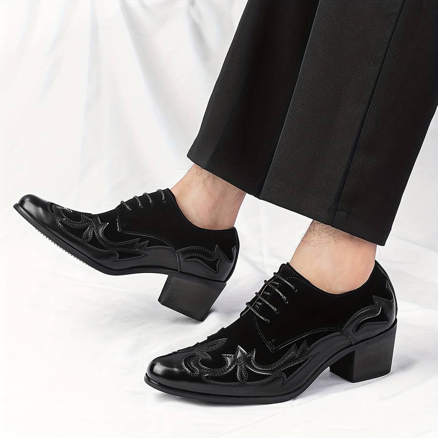 Mens Leather Shoes Color Black Sizeuk 8