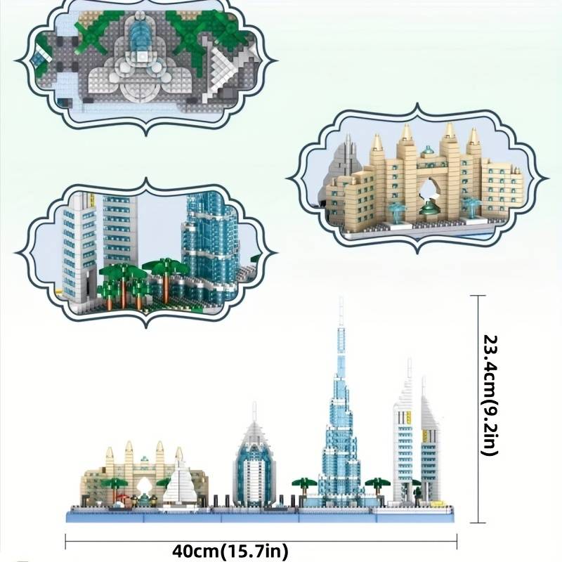 Building Toy Architectural Model Toy Set Quantity 2220Pcs