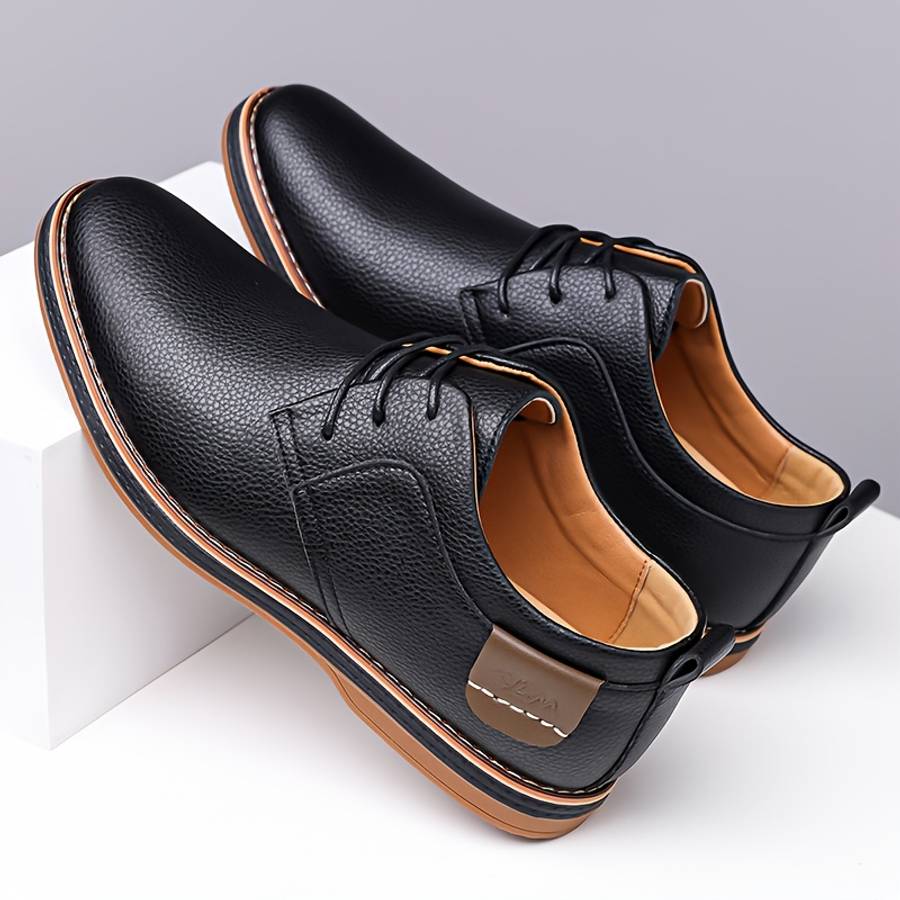 Mens Leather Shoes Color Black Sizeuk 7