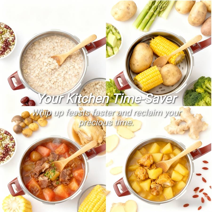 Heavy Duty Large Capacity Stainless Steel Pressure Cooker Party 22Cm