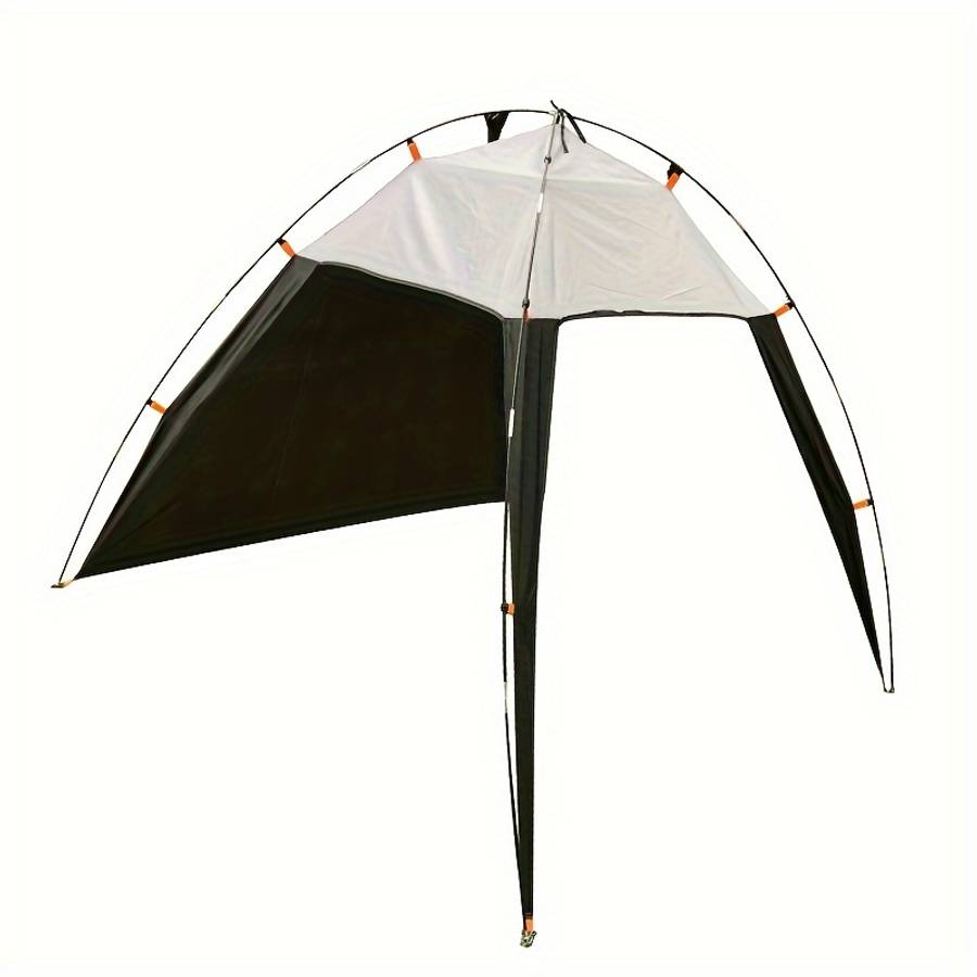 Premium Triangle Beach Sunshade Tent Outdoor Use People Khaki Grey 3 4