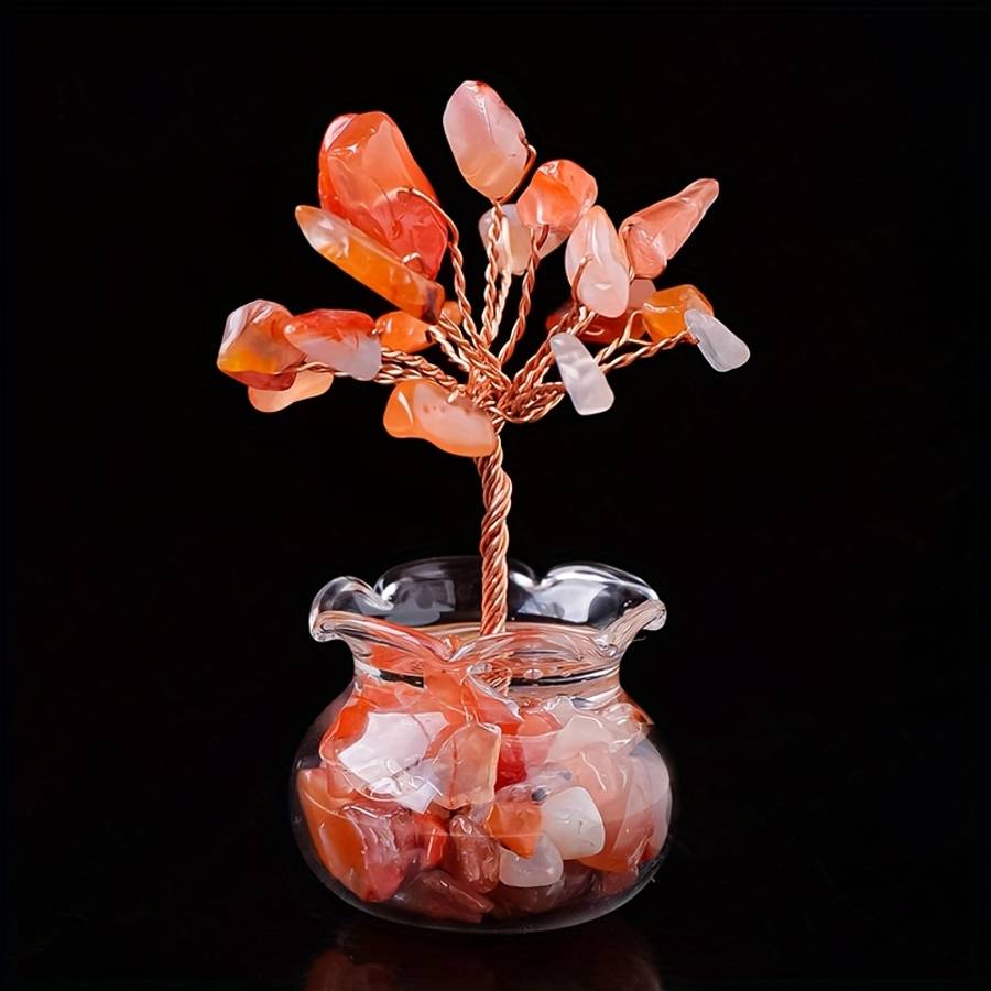 Car Interior Decor Color 1 Piece Of Amethyst Vase With A Money Tree